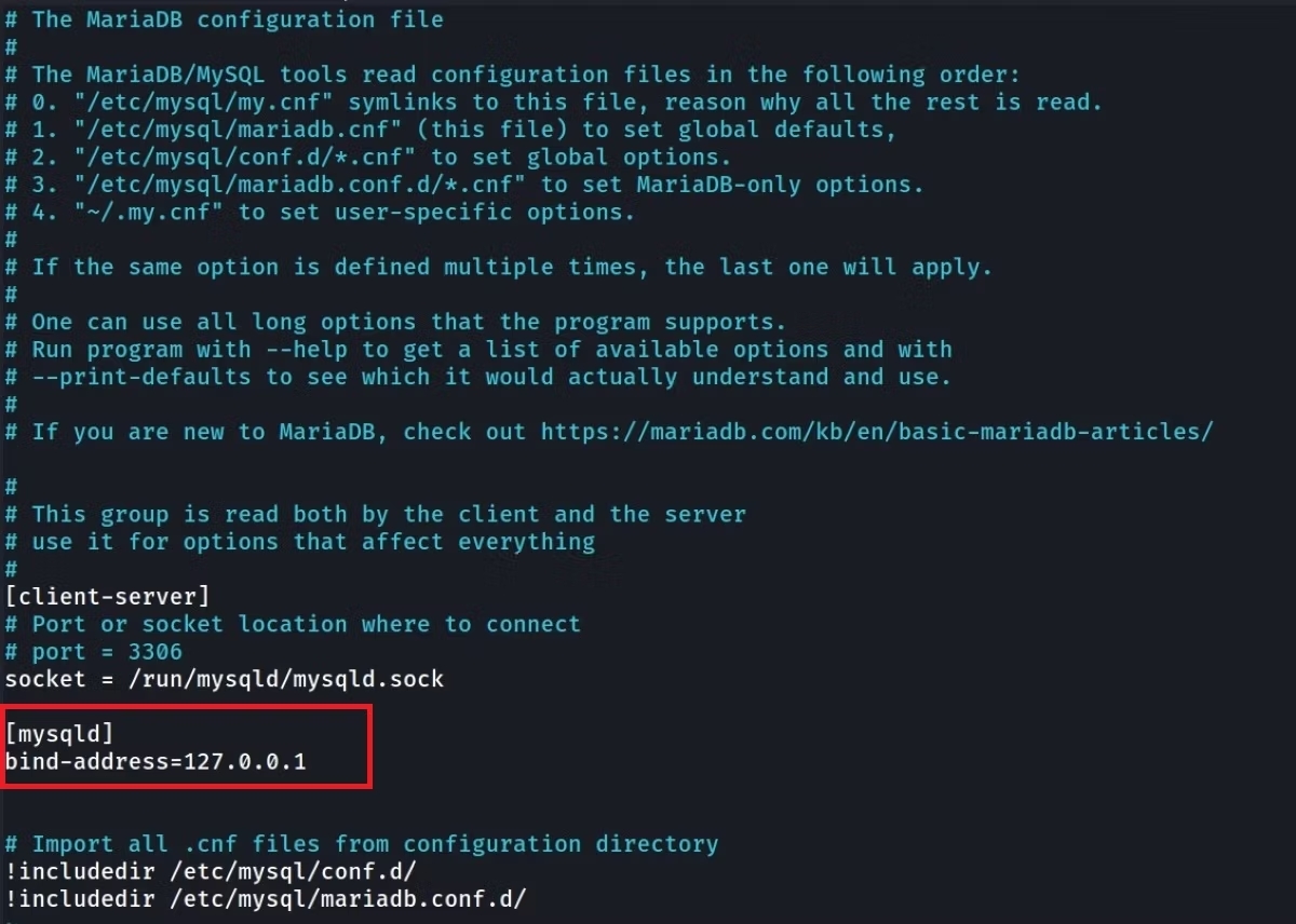 Top Security Checklist for mySql