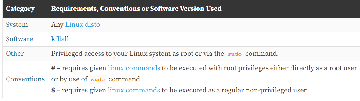 How to use killall command on Linux – SRE School