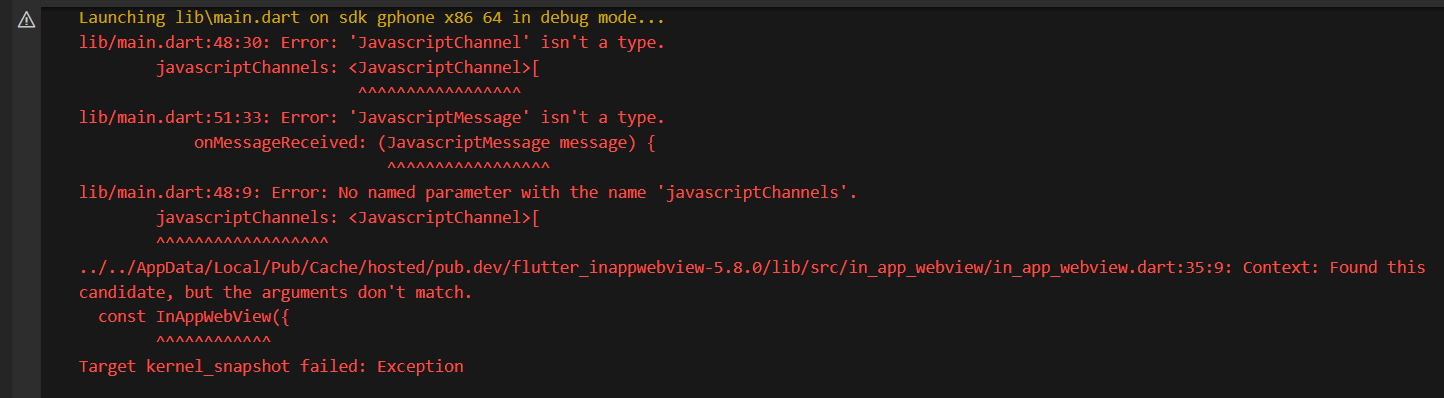 lib/main.dart:48:30: Error: ‘JavascriptChannel’ isn’t a type.