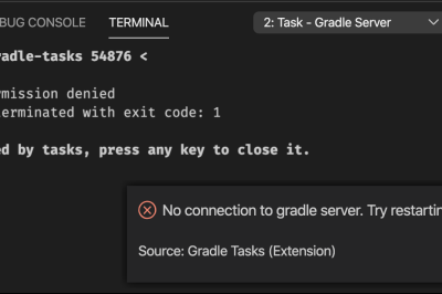 No Connection To Gradle Server && The Gradle Client Was Unable To Connect in Visual Studio Code