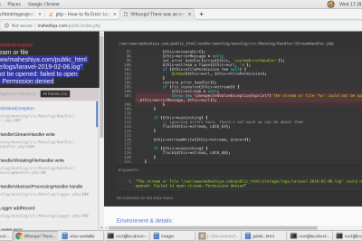 file_put_contents(…) Failed to open stream: Permission denied